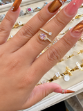 Ajustable Pink Rose Ring