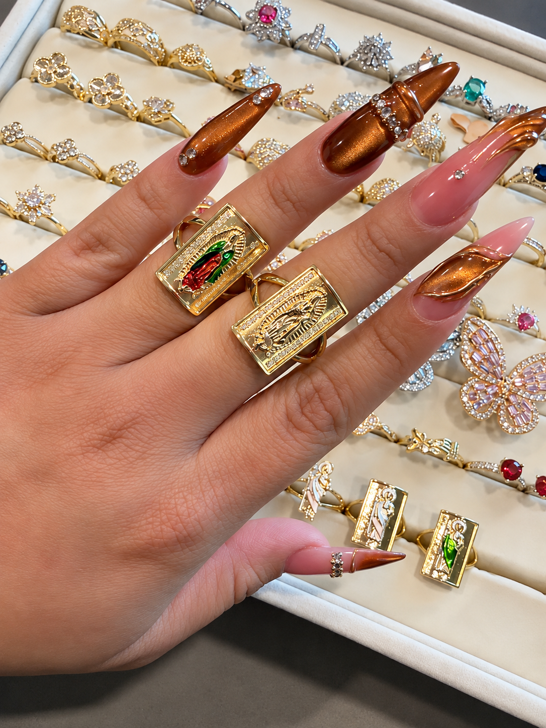 Virgen De Guadalupe Rings