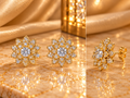 Diamond Flower Studs