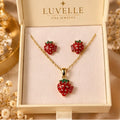 Strawberry Necklace & Earrings Set