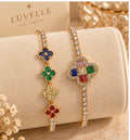 Multicolor Clover Bracelet Set